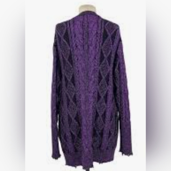RtA Metallic Purple Cardigan - Picture 2 of 6